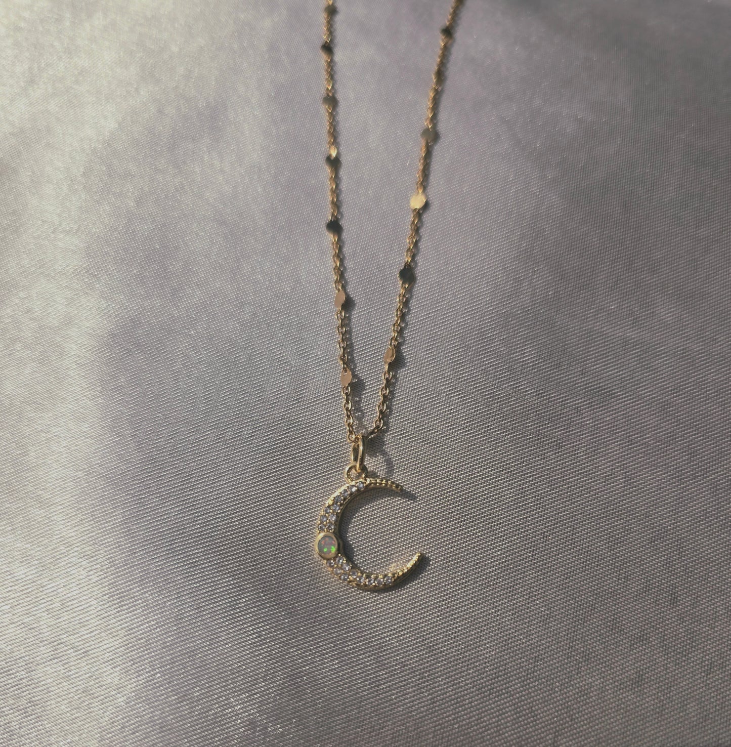 Opal Crescent necklace