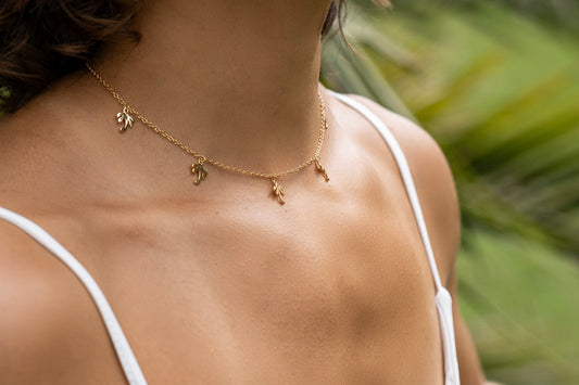 Palm trees necklace