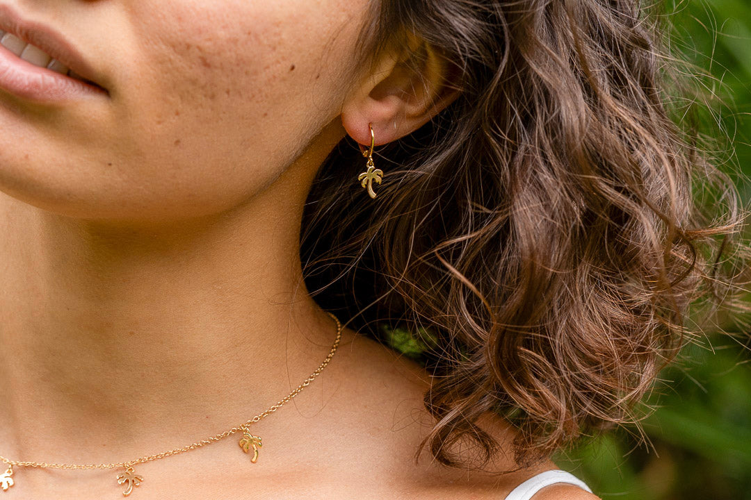 Palm tree earrings
